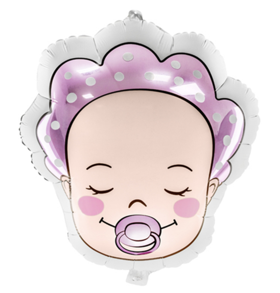 Geburt - SET - Mädchen: Babygirl Kopf - 12 Stk.